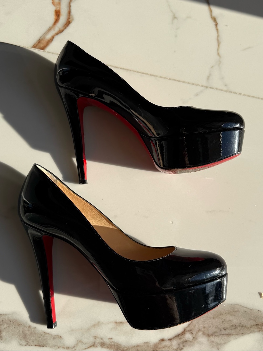 Christian Louboutin Black Patent Leather Bianca 120 - Picture 3 of 6